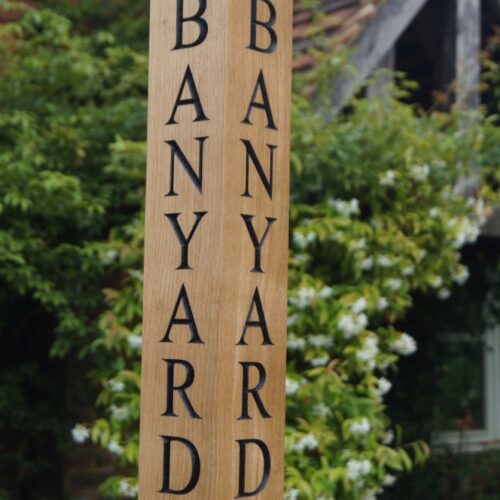 Oak Sign Postscript Personalised Oak Sign Posts | TraditionalWoodenGifts.co.uk