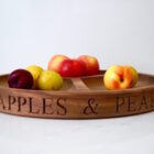 Engraved personalised wooden fruit bowls