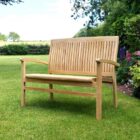 Elegant teak garden bench