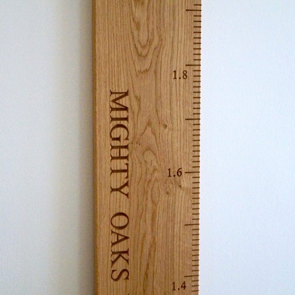 Personalised Oak Height Chart | TraditionalWoodenGifts.co.uk