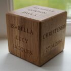 engraved-christening-block-oak-makemesomethingspecial.co.uk