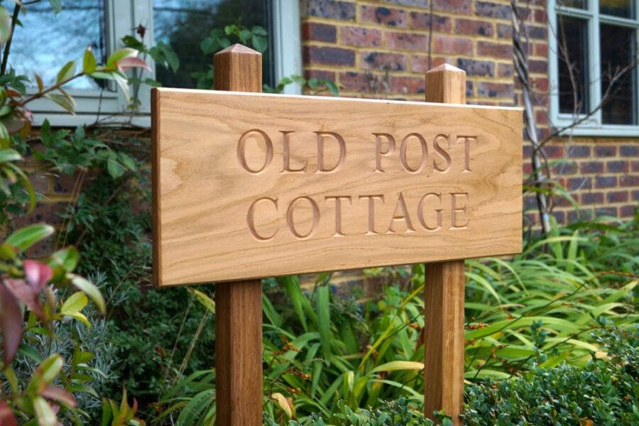 Free Standing Wooden House Signs TraditionalWoodenGifts