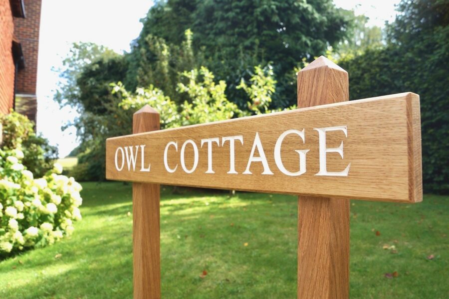 Free Standing Wooden House Signs TraditionalWoodenGifts