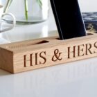 personalised-wooden-phone-stand-for-two-phones