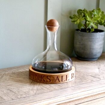 Personalised Oak Decanter